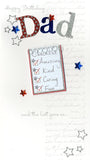 Hand-finished Dad birthday greeting card by Second Nature featuring heartfelt design and detailed craftsmanship.