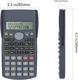 Helect 2-line engineering scientific calculator in black, suitable for school and business use, with keypad and display visible.
