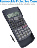 Black Helect 2-line scientific calculator with scientific keys, suitable for school and business use, shown on a clean surface.