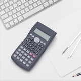 Black Helect 2-line engineering scientific calculator showing dual display and scientific functions, ideal for school and business use.