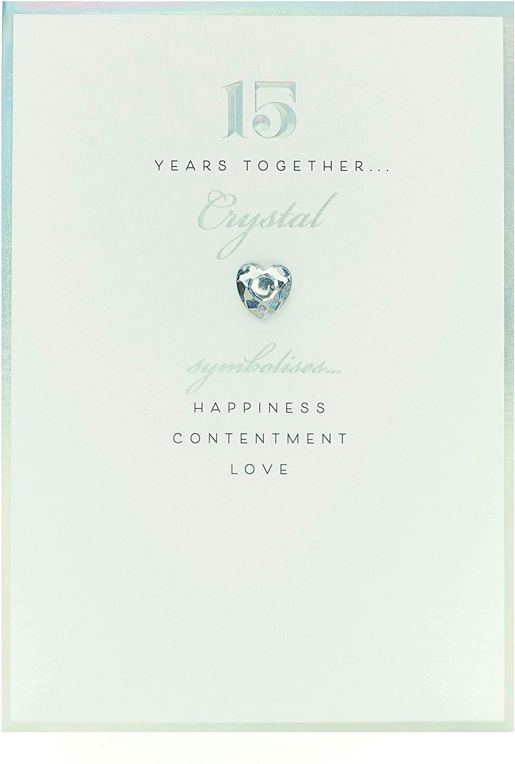 15th Crystal Wedding Anniversary Card