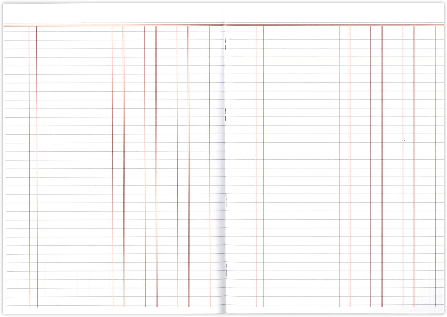 Silvine A4 Book Keeping Cash Book with 32 printed treble cash pages, used for recording financial transactions.