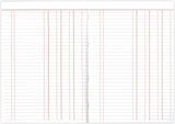 Silvine A4 Book Keeping Cash Book with 32 printed treble cash pages, used for recording financial transactions.