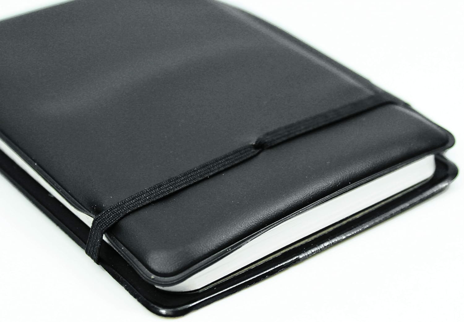 Silvine elasticated pocket notebook with 80 pages, durable PVC covers, and a pen attached for convenient note-taking.