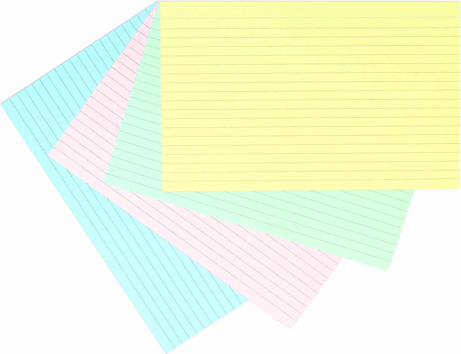 Bright multi-coloured Silvine greeting record cards, pack of 100, 8x5 inches, ideal for personalized messages and special occasions.