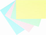 Bright multi-coloured Silvine greeting record cards, pack of 100, 8x5 inches, ideal for personalized messages and special occasions.