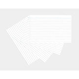 Pack of 100 Silvine white 6x4-inch feint ruled record cards for stationery and note-taking.