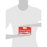 Pack of 100 Silvine white record cards, 6x4 inches, with feint ruling, ideal for stationery and data recording purposes.