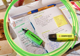 Stabilo BOSS ORIGINAL highlighters in a big box of four yellow, orange, green, and pink highlighter pens.
