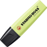 Pink blush Stabilo BOSS ORIGINAL Pastel highlighter with chisel tip, shown in a close-up view.