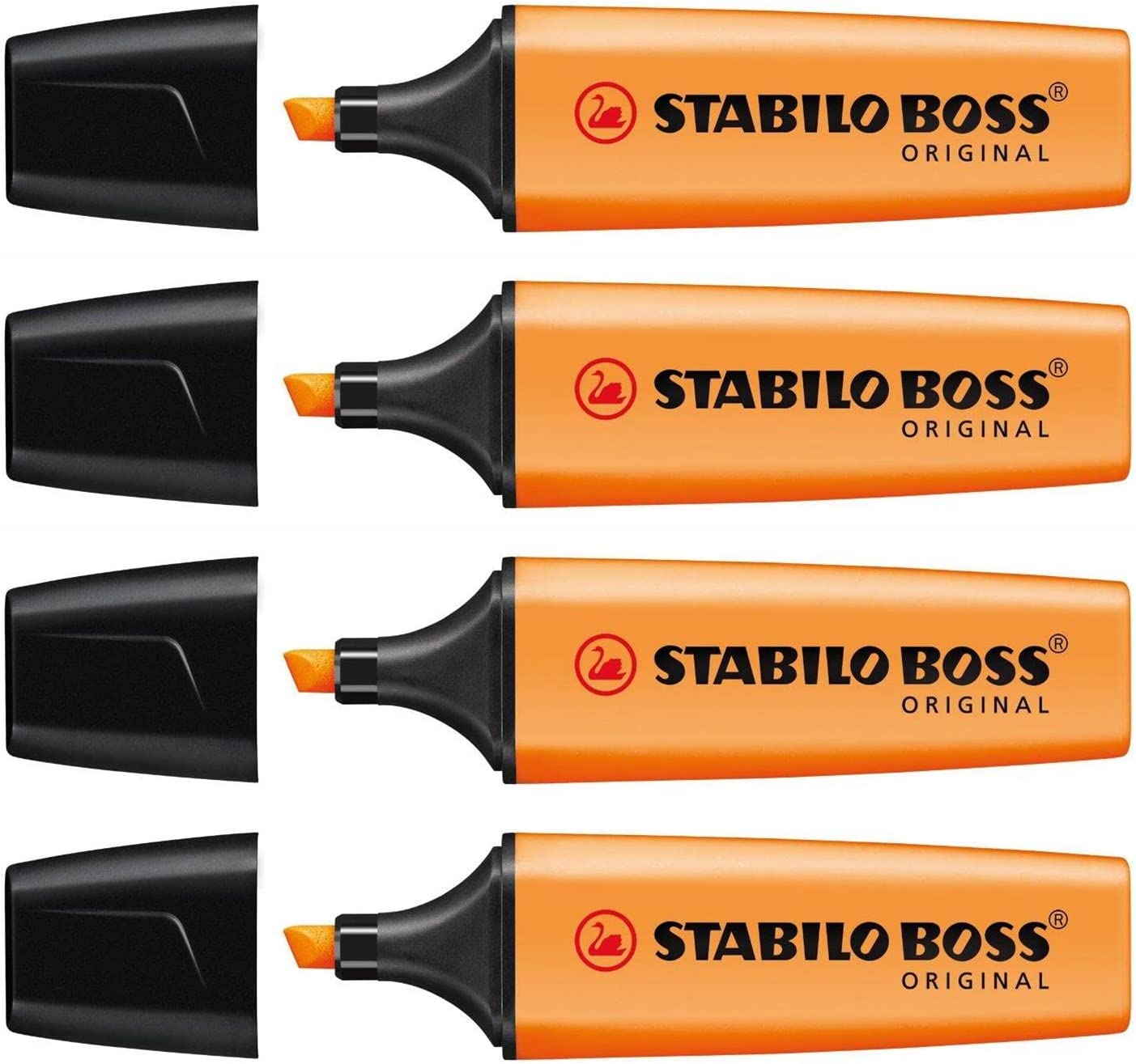 Stabilo Boss Original Highlighters Bevelled Tip 2-5 mm ORANGE Pack of 4