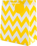 Hallmark Multi Occasion Gift Bag and Bottle Bag Bundle - 3 Bags (Large, Medium & Bottle) in Yellow and White Designs