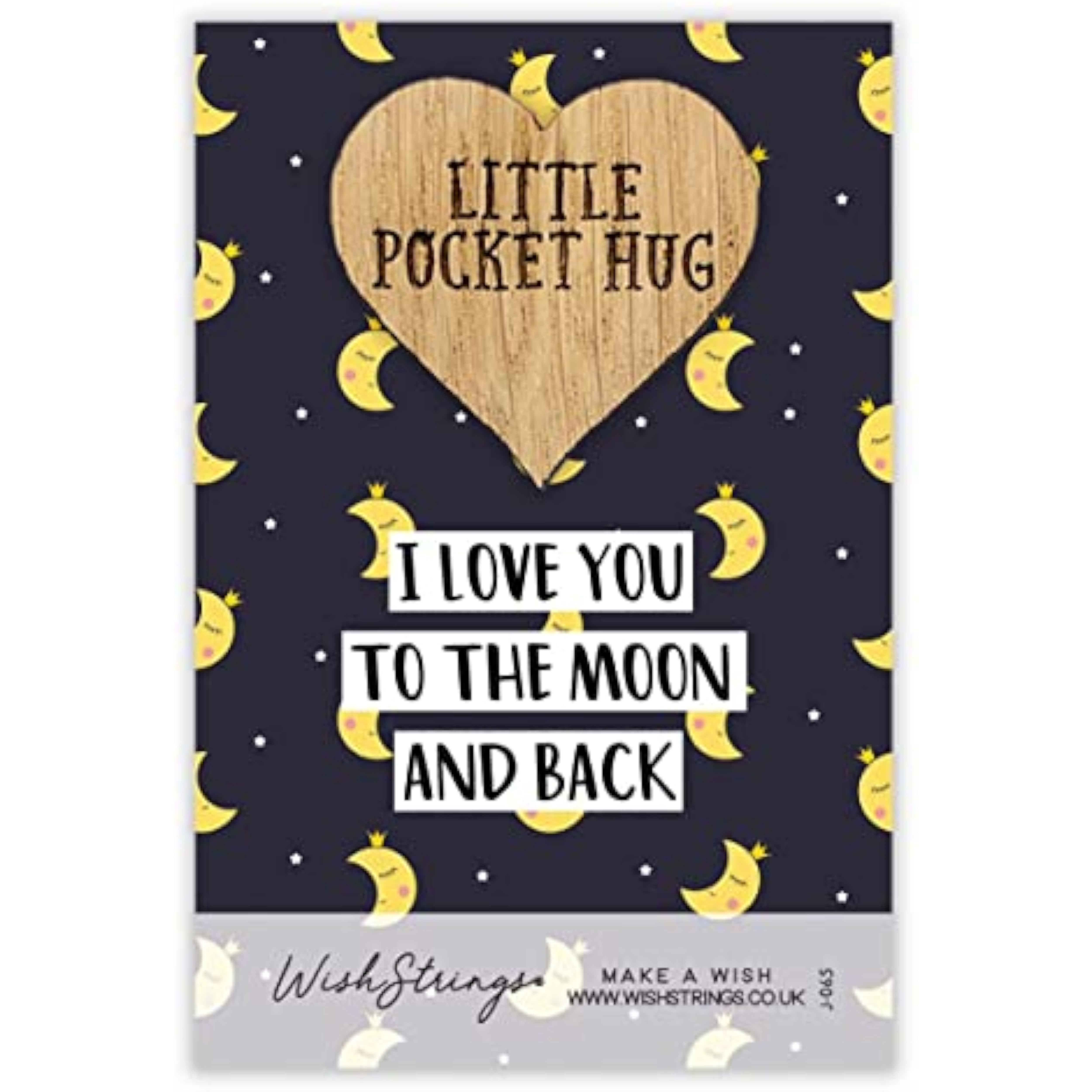 I Love You to The Moon & Back Little Pocket Hug Wish Token Keepsake Gift Idea SPH024