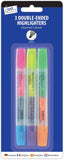 Set of 3 Tallon double-ended highlighters in 6 vibrant colors, featuring chisel and fine tips for versatile marking and highlighting.