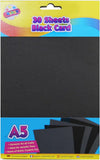 Black A5 activity cards by Tallon, set of 30 sheets, featuring blank surfaces for creative or educational use.