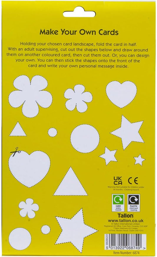 A5 black activity cards with 30 sheets from Tallon showing stacked sheets with blank and textured surfaces.