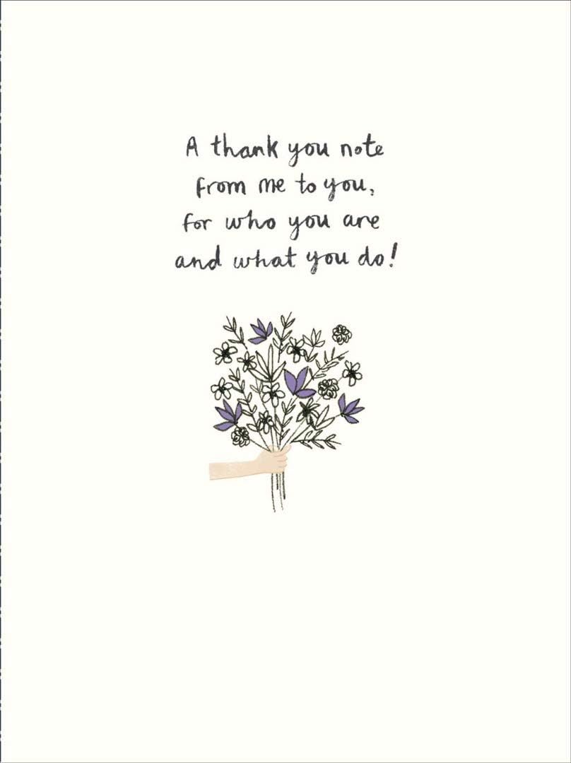 Bouquet of Wild Flowers Design Thank You Card