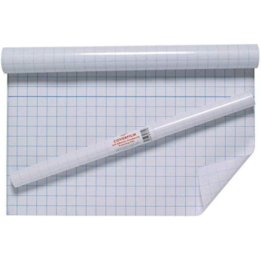 Tiger 50cm x 3m transparent book cover film, durable stationery protector, shown in a roll on a white background.