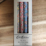 The Great British Card Company Cath Kidston Set of 4 Ballpoint Pens - Black Ink