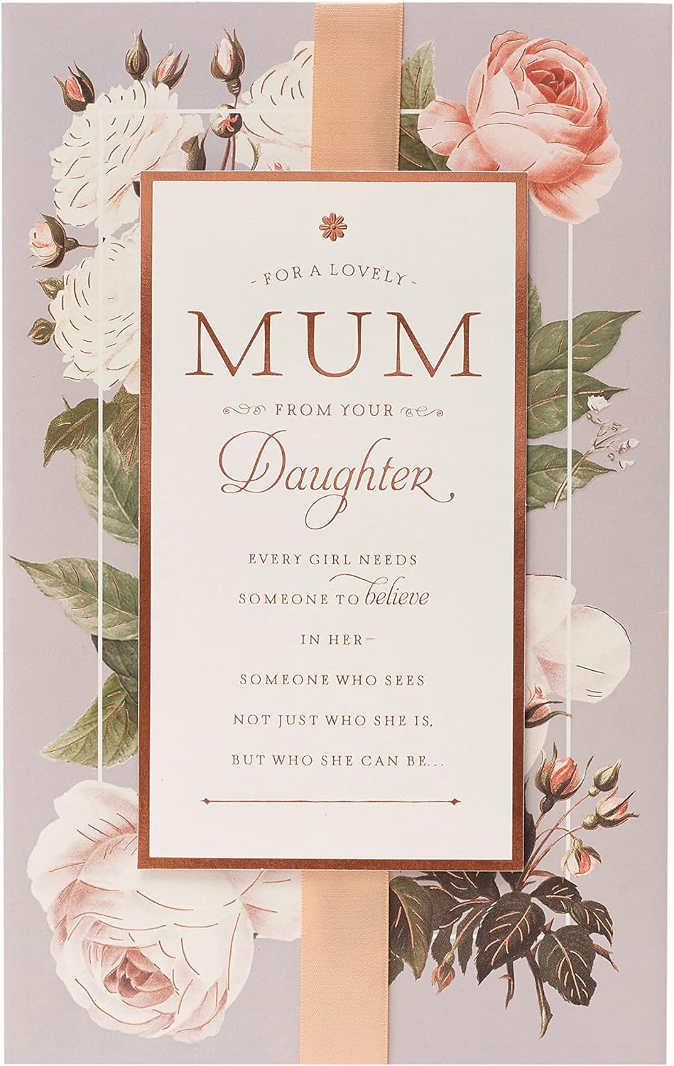 Beautiful Design Mother's Day Card from Daughter with Envelope