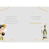 ICG Granddaughter Graduation Congratulations Card - Hats, Books, Balloons, Champagne Bottle