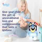 TY Bluey Bingo plush toy for kids, soft collectible teddy bear featuring Bluey's character from the popular children’s series.