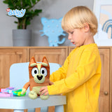 TY Bluey Bingo soft plush toy for kids, Teddy Bear collectible plushie with blue and white fur, perfect for cuddling and play.