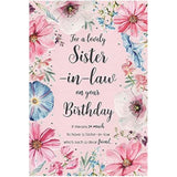 Floral Whispers - Just for You Sister-in-Law Birthday Card