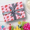 Glick Four Sheets of Pink and Red, Sweet Strawberry Tissue Paper, Sheet 750mm x 500mm Tissue Paper Multi Coloured Tissue Paper for Gift Wrapping, Birthday Tissue Paper