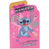 Disney Birthday Card for Sister - Stitch Design