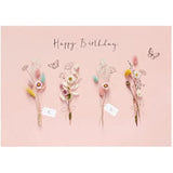 UK Greetings Birthday Card For Her/Female/Friend With Envelope - Dried Flower Design