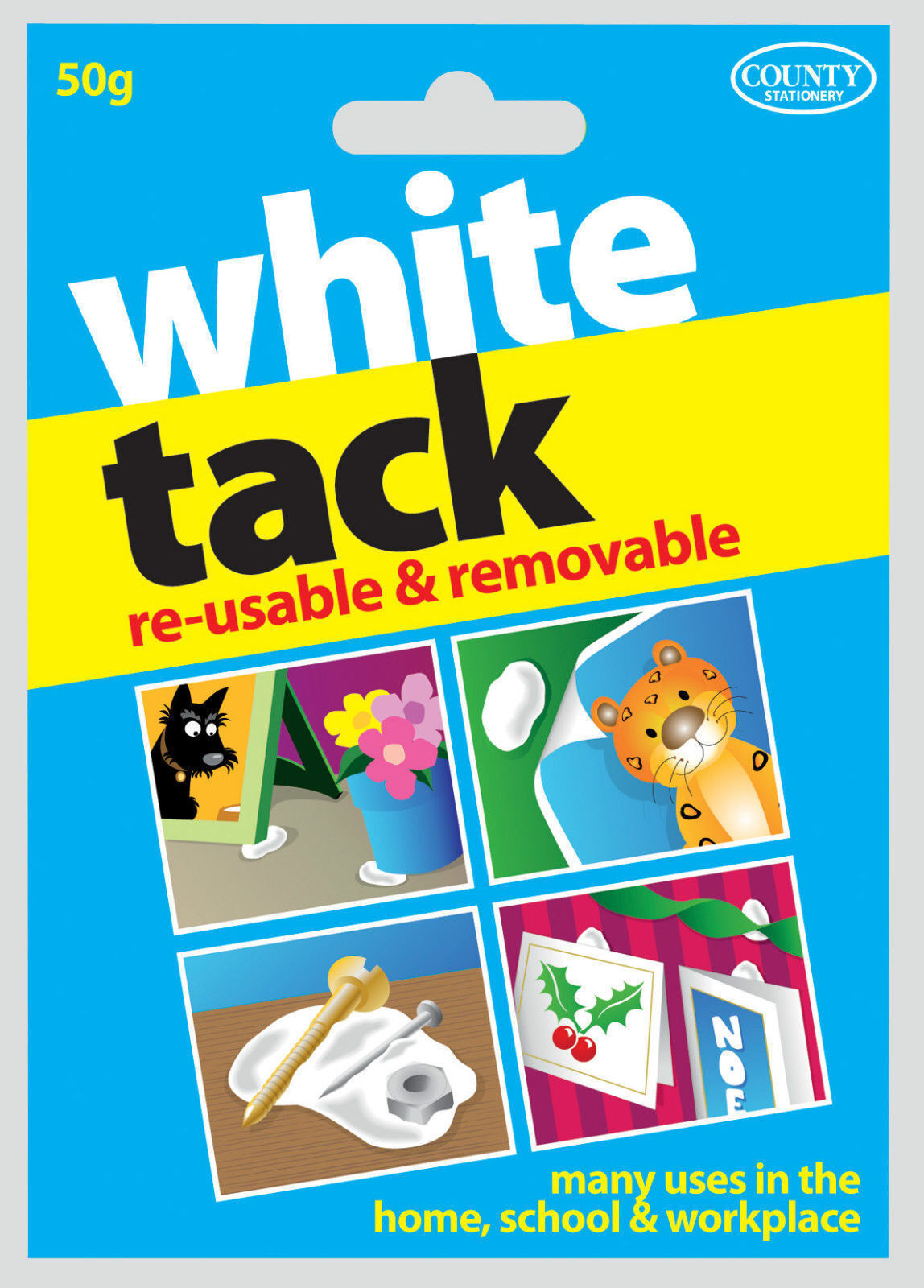 White Tack Re-Usable & Removable Adhesive Blu Tac