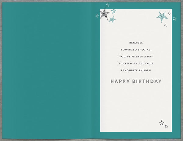 50th birthday card for grandson from UK Greetings, stylish and thoughtful milestone greeting with celebratory design and vibrant colors.