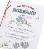 Elegant birthday card for husband featuring heartfelt design and message, UK Greetings brand, with a sophisticated and special appearance.