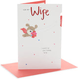 Elegant birthday card for wife featuring heartfelt design from UK Greetings, with floral and romantic elements.