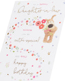 Cute Boofle birthday card for daughter-in-law featuring a charming design, from UK Greetings.