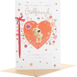 Cute Boofle birthday card for girlfriend with adorable design, featuring colorful illustrations from UK Greetings.
