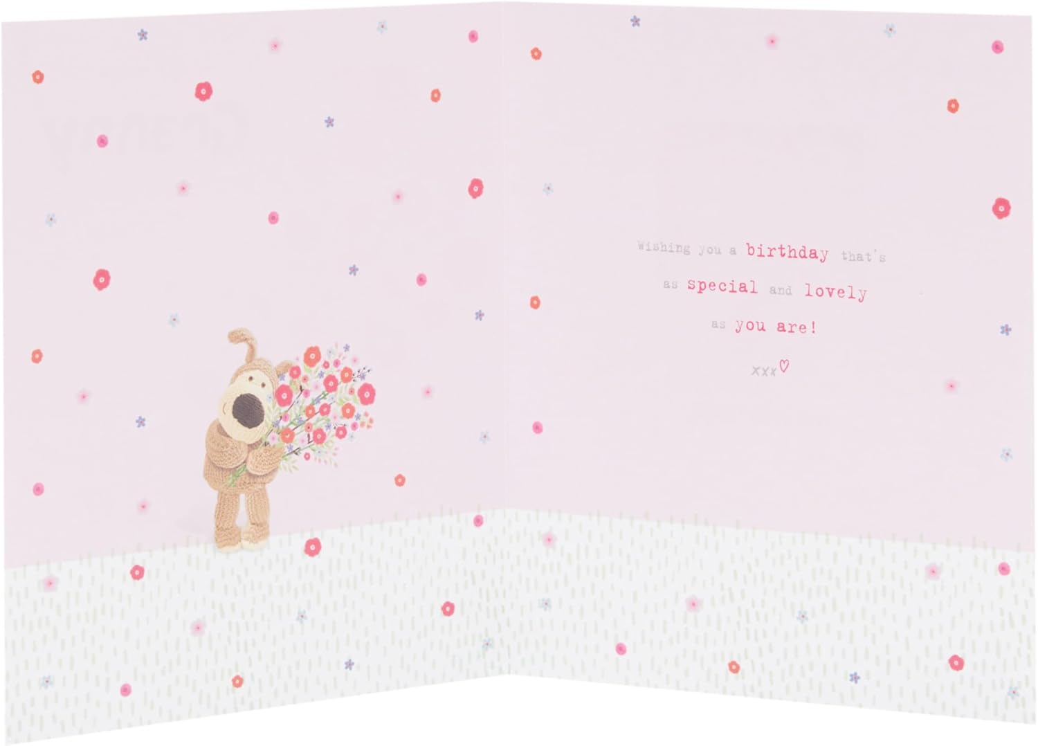 Cute Boofle birthday card for granny with colorful floral and character design, perfect for celebrating her special day.