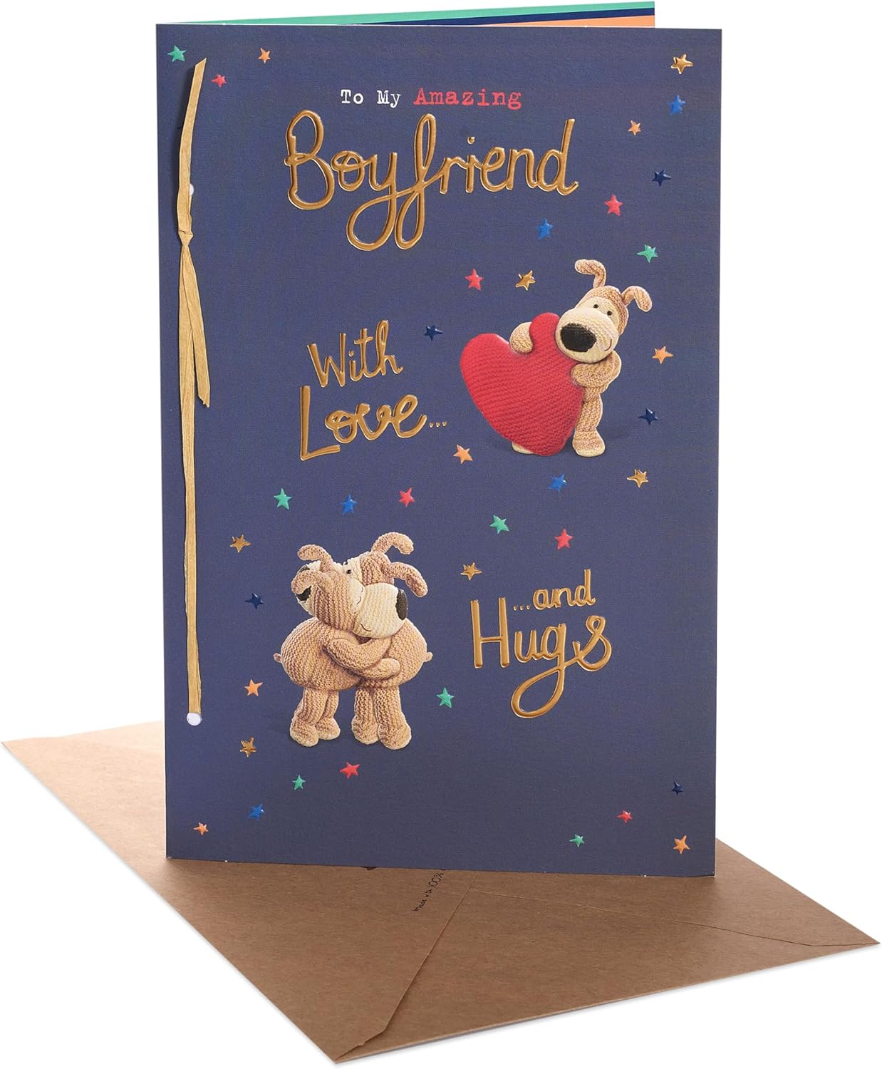 Boofle Boyfriend birthday card featuring adorable illustration of Boofle and birthday message, from UK Greetings.