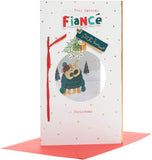 Cute Boofle Christmas card for fianc� featuring a festive design by UK Greetings, with colorful holiday illustrations.