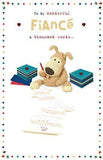 Boofle Fiancé "A Thousand Words" greeting card from UK Greetings featuring cute cartoon design and heartfelt message.