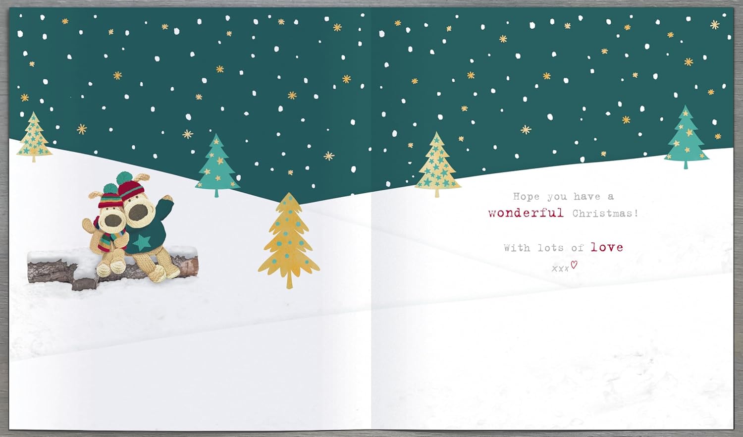 Boofle Happy Christmas Grandad card featuring a cute snowy snuggles design, perfect for holiday greetings from UK Greetings.