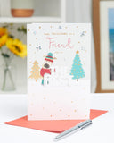 Cute Boofle Christmas greeting card from UK Greetings featuring adorable design, perfect for sending festive wishes to friends.