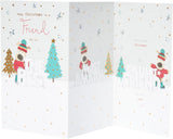 Cute Christmas greeting card featuring Boofle, perfect for friends, with festive holiday design and heartfelt message from UK Greetings.