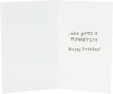 Cheeky Monkey 'Say Cheese' funny birthday card from UK Greetings featuring a playful monkey illustration and cheerful design.