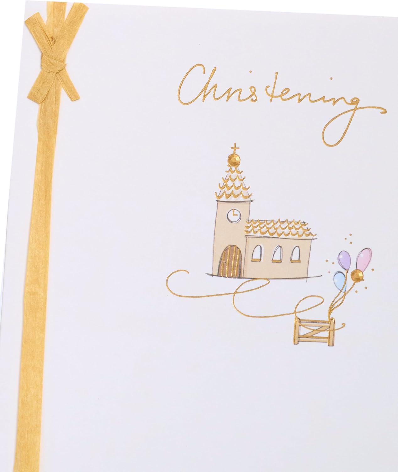 Beautiful Christening card with heartfelt message for a baby's special day, featuring delicate design and soft pastel colors.