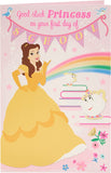 Disney Cinderella First Day of School Good Luck card by UK Greetings, featuring Cinderella and school-themed design.