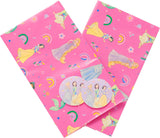 Disney Princess pink and purple themed 2 sheets with matching tags, featuring popular Disney Princess characters.