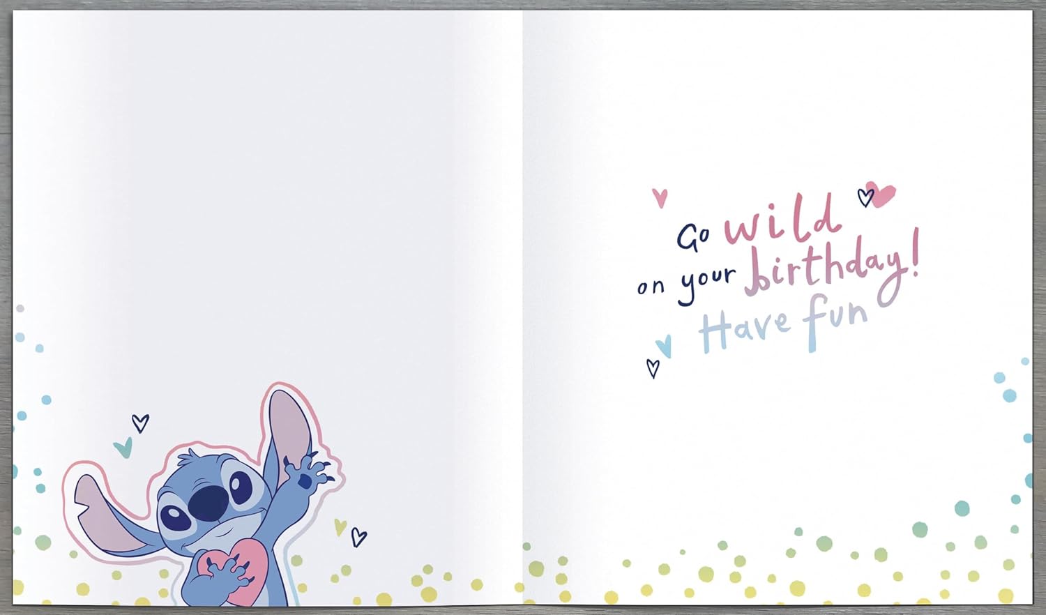 Cute Disney Stitch birthday greetings card for niece featuring a playful Stitch design, perfect for young girls' birthday celebrations.