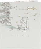 Disney Winnie the Pooh Grandad Father's Day card from UK Greetings featuring Winnie the Pooh illustration and heartfelt message inside.
